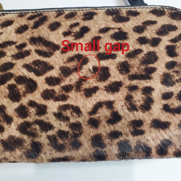 🎉MADEWELL Limited Edition Twin Cross Body Bag,Calf Hair with Leopard Print, NEW - Picture 11 of 16